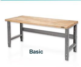 60 X 30 Maple Square Edge Work Bench- Adjustable Height